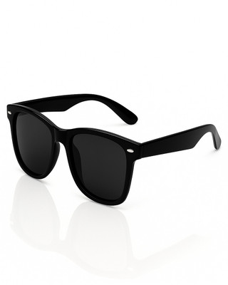 DRAYVUZE Retro Square Sunglasses(For Men & Women, Black)