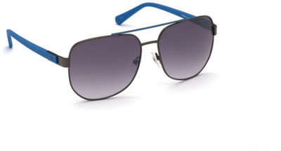 GUESS Retro Square Sunglasses(For Men, Grey)