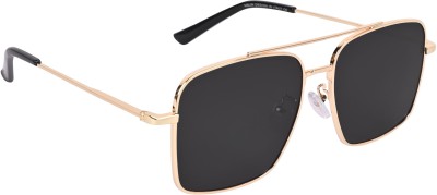 AISLIN Wayfarer, Rectangular Sunglasses(For Men & Women, Black)