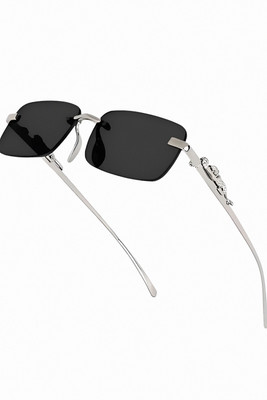 spectaswag Rectangular Sunglasses(For Men & Women, Black)