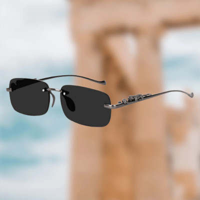 GOODINA Retro Square Sunglasses(For Boys & Girls, Black)