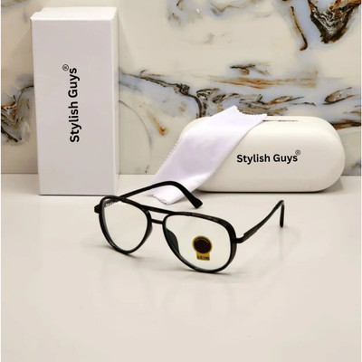 STYLISH GUYS Aviator, Spectacle , Round, Sports Sunglasses(For Men & Women, Clear, Black)