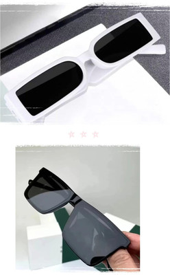 David Martin Retro Square, Rectangular Sunglasses(For Men, Black)