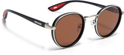VOYAGE Round Sunglasses(For Men & Women, Brown)