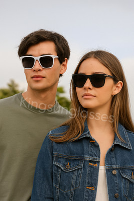 New Specs Retro Square Sunglasses(For Men & Women, Black, Black)