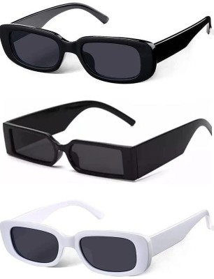 Dannilo Rectangular Sunglasses(For Boys & Girls, Black)