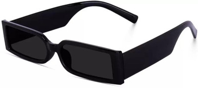 Prism Rectangular Sunglasses(For Men & Women, Black)