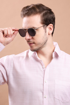 Irayz Round, Over-sized Sunglasses(For Men & Women, Black)