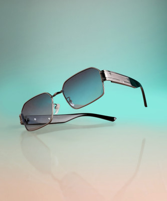 Haute Sauce Rectangular Sunglasses(For Women, Blue)