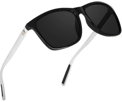 LIZA ANGEL Retro Square Sunglasses(For Men & Women, Black)