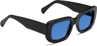 ELLIGATOR Retro Square Sunglasses(For Men & Women, Black)