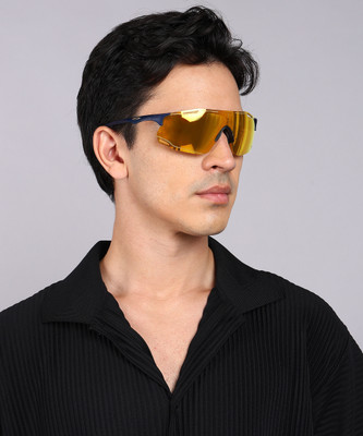 OAKLEY Sports Sunglass(For Men & Women, Golden)