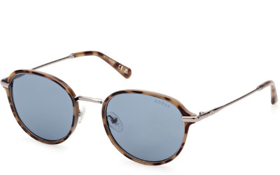 GUESS Oval Sunglasses(For Men, Blue)