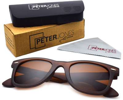 PETER JONES Wayfarer Sunglasses(For Men & Women, Brown)