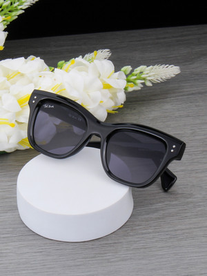 Ted Smith Retro Square Sunglasses(For Women, Black)