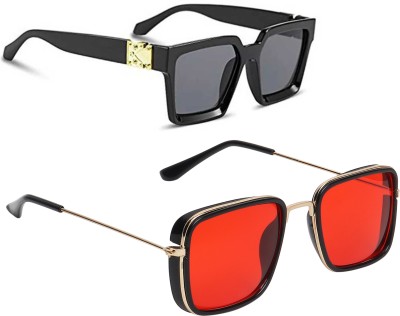 Garth Retro Square, Wayfarer Sunglasses(For Boys & Girls, Multicolor)