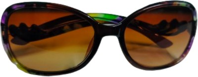 Medcem Oval Sunglasses(For Girls, Brown)