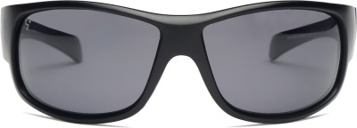 house of common Wrap-around Sunglasses(For Men & Women, Grey)