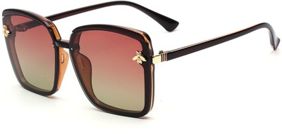 ROZZETTA CRAFT Retro Square Sunglasses(For Men & Women, Brown)