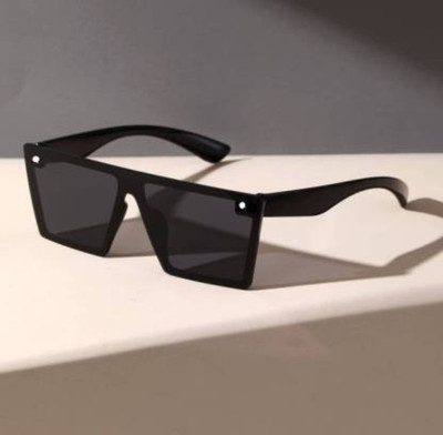 skylark Rectangular Sunglasses(For Men, Black)
