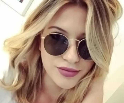 kingsunglasses Round Sunglasses(For Men & Women, Black)