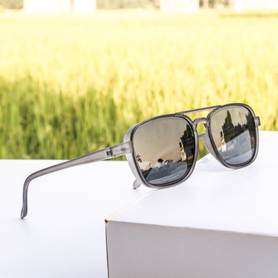 jiebo Retro Square Sunglasses(For Men & Women, Black)
