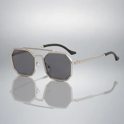 ROADWAY Retro Square Sunglasses(For Men & Women, Grey)