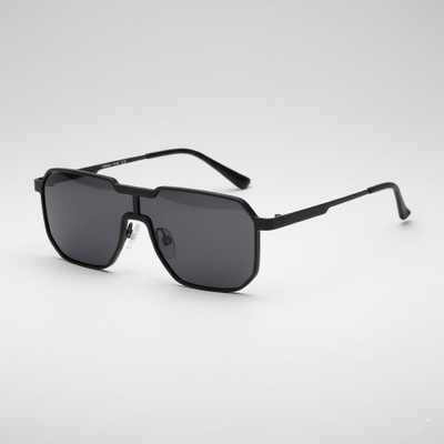 Zeviate Rectangular Sunglasses(For Men & Women, Black)