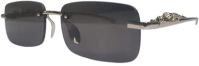 CREATURE Rectangular Sunglasses(For Men & Women, Black)