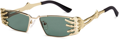 VINCENT CHASE Rectangular Sunglasses(For Men & Women, Green)
