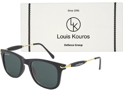 LOUIS KOUROS Wayfarer Sunglasses(For Men & Women, Black)