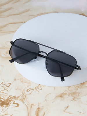 Ted Smith Rectangular Sunglasses(For Men & Women, Black)