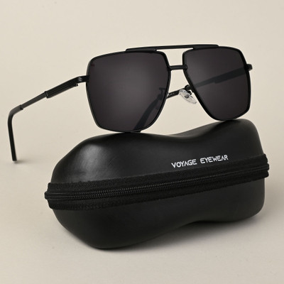 VOYAGE Aviator Sunglasses(For Men & Women, Black)