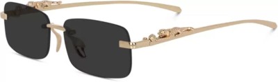 MH fashion Rectangular, Retro Square Sunglasses(For Men & Women, Black)