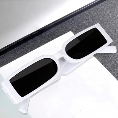 Netwiz Rectangular Sunglasses(For Men & Women, Black)