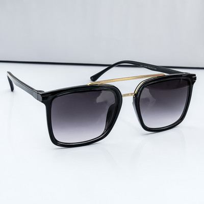 jiebo Retro Square Sunglasses(For Men, Black)
