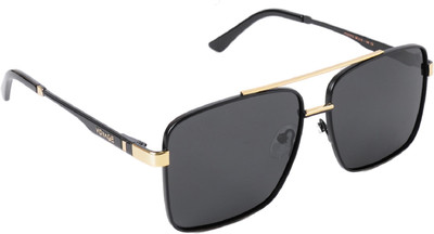 VOYAGE Wayfarer Sunglasses(For Men & Women, Black, Golden)