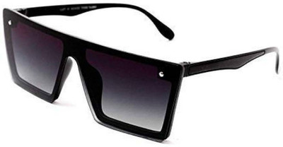 David Martin Rectangular Sunglasses(For Men & Women, Black)