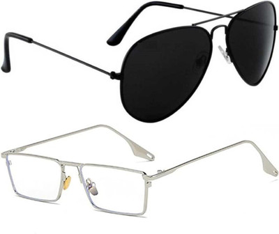 ROADWAY Wrap-around Sunglasses(For Men & Women, Clear, Multicolor)