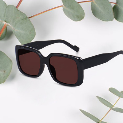 PETER JONES Retro Square Sunglasses(For Men & Women, Brown)