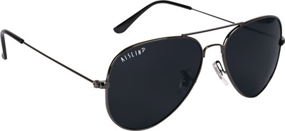 AISLIN Aviator Sunglasses(For Men & Women, Black)