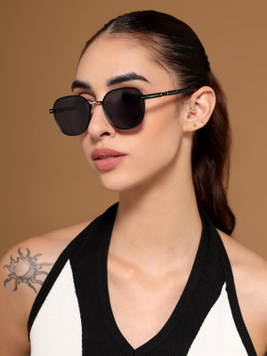 VOYAGE Retro Square Sunglasses(For Men & Women, Grey)