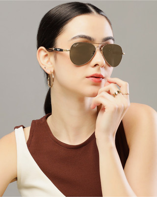 Resist Aviator Sunglasses(For Men & Women, Brown)