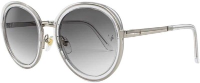 WOLFFLOW Round Sunglasses(For Women, Grey)