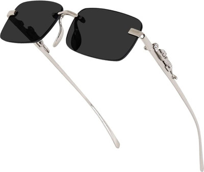 VILENRAY Retro Square Sunglasses(For Men & Women, Black)