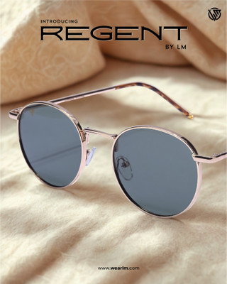 LM Eyewear Round Sunglasses(For Men & Women, Green)