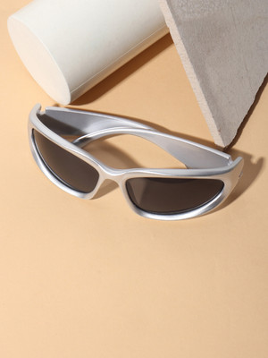 Dressberry Wrap-around Sunglasses(For Men & Women, Black)