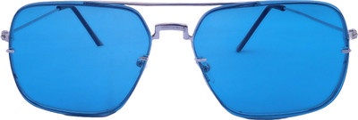 ANJANERI Rectangular Sunglasses(For Men, Blue)