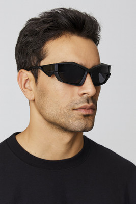 eyedens Wrap-around Sunglasses(For Men & Women, Black)