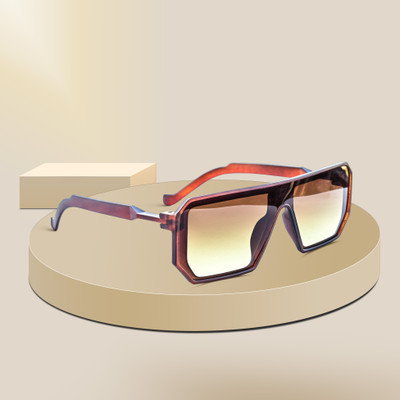 jiebo Rectangular Sunglasses(For Men, Brown)